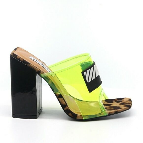Neon Leopard Block Heel Mule - Fashion - Picture 7 of 8